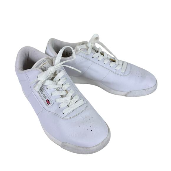 Reebok Classic White Lace Up Sneakers Athletics Running Gym Women's Size 8.5 - Picture 1 of 8